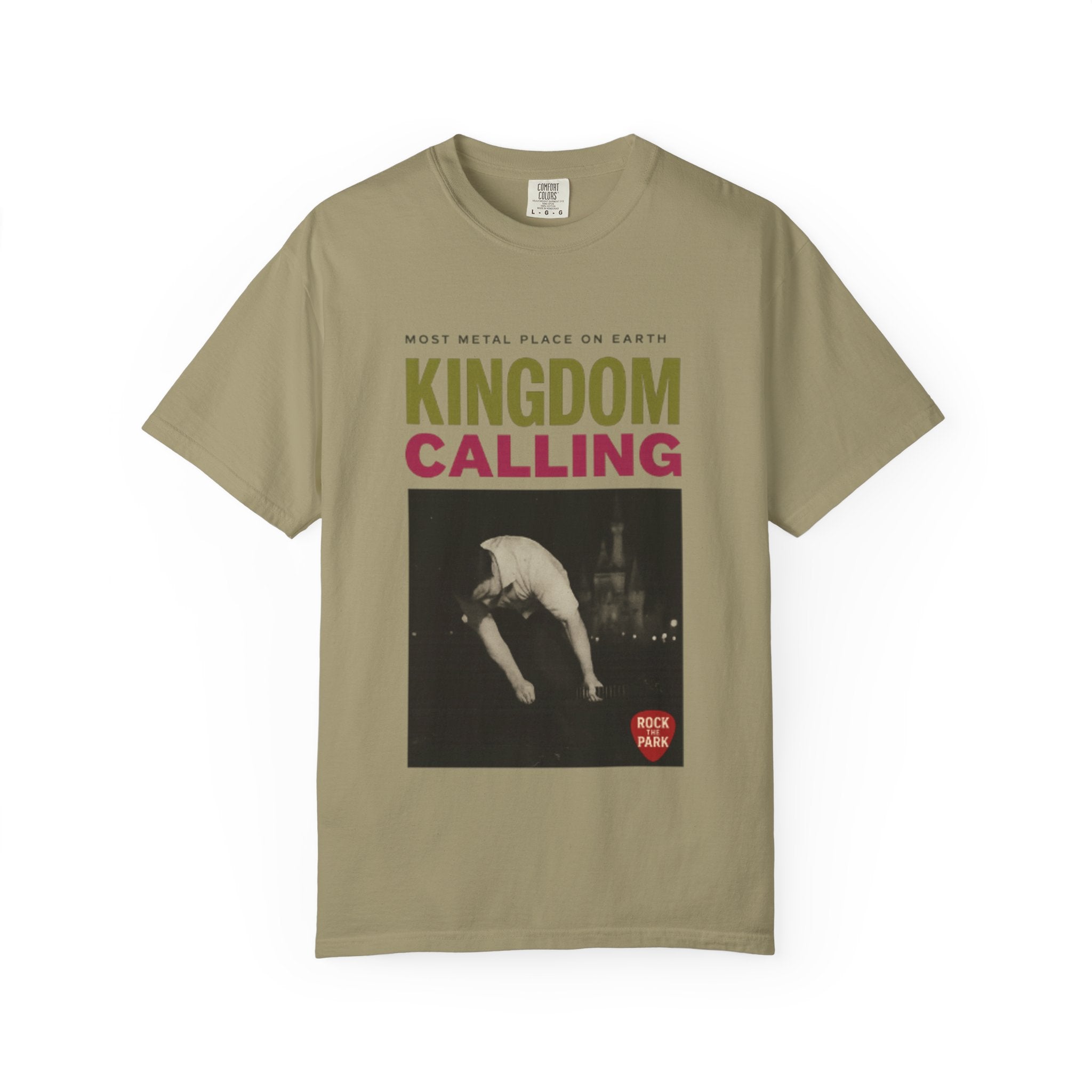 Kingdom Calling Graphic T-Shirt Rock the Park Most Metal Place on Earth