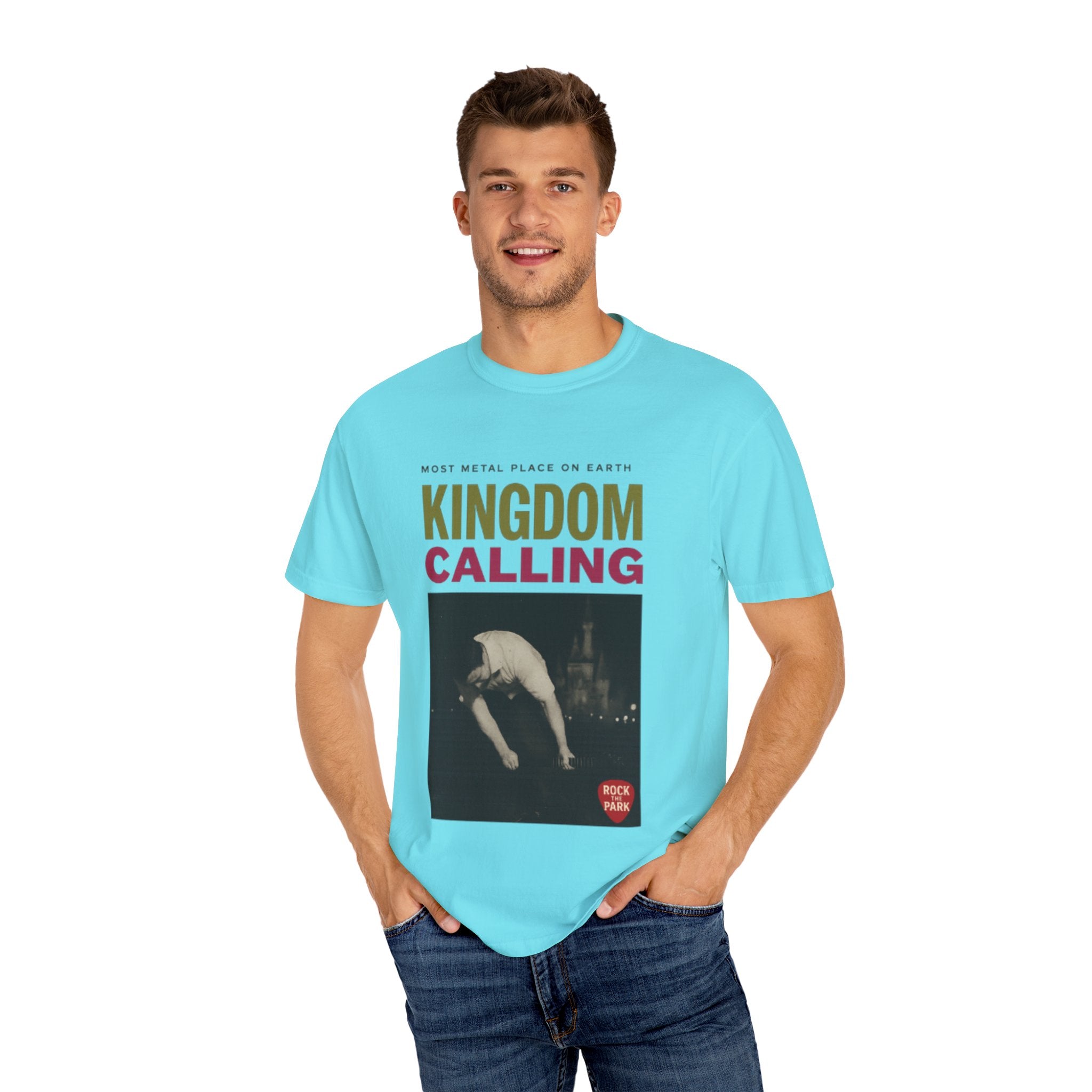 Kingdom Calling Graphic T-Shirt Rock the Park Most Metal Place on Earth