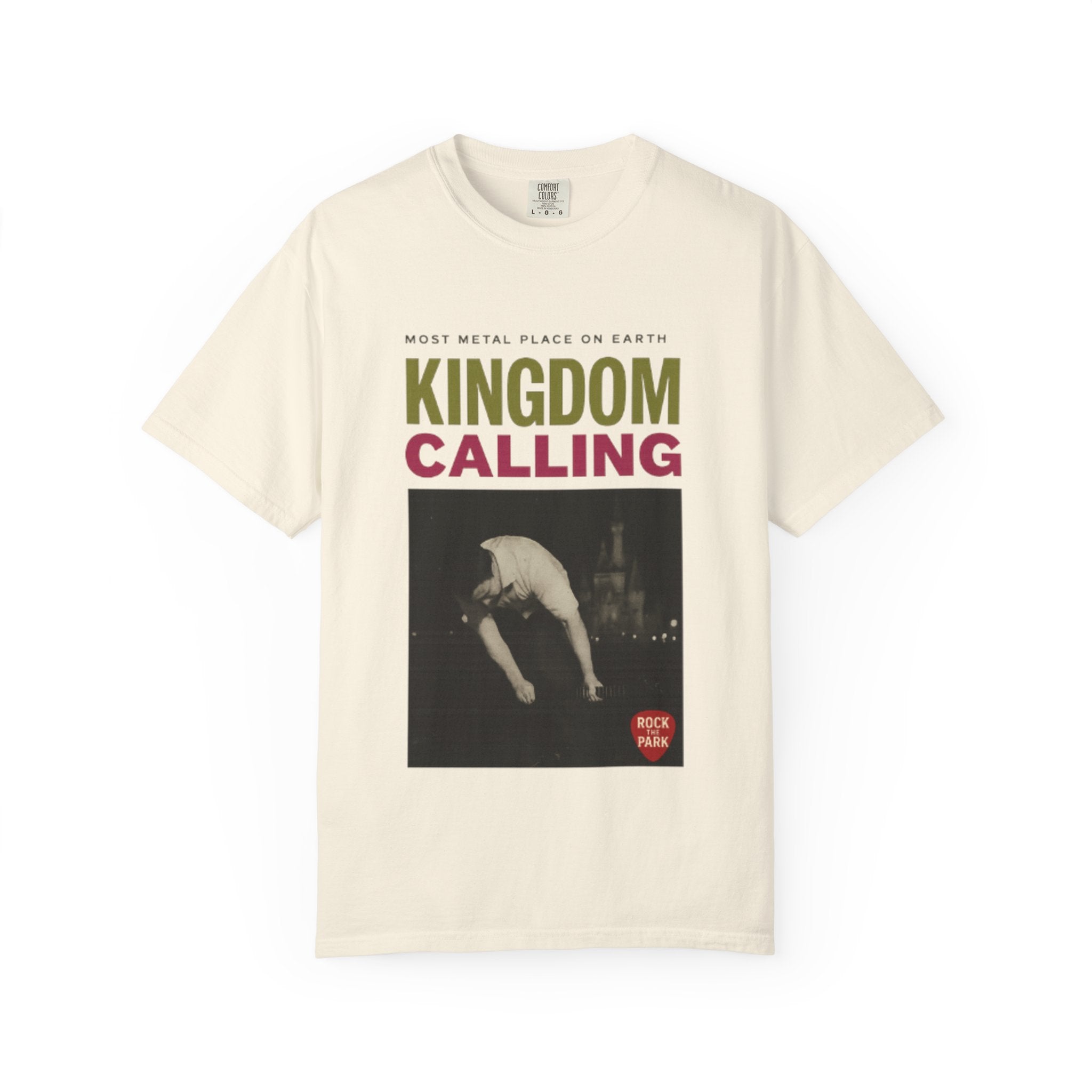 Kingdom Calling Graphic T-Shirt Rock the Park Most Metal Place on Earth