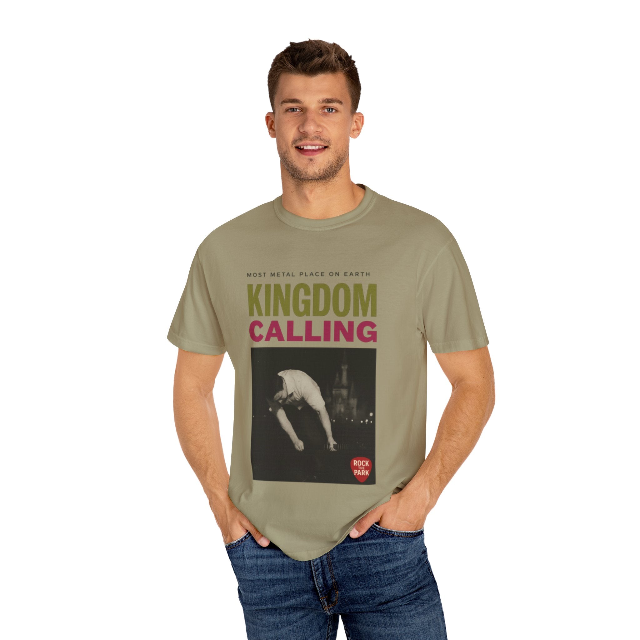 Kingdom Calling Graphic T-Shirt Rock the Park Most Metal Place on Earth