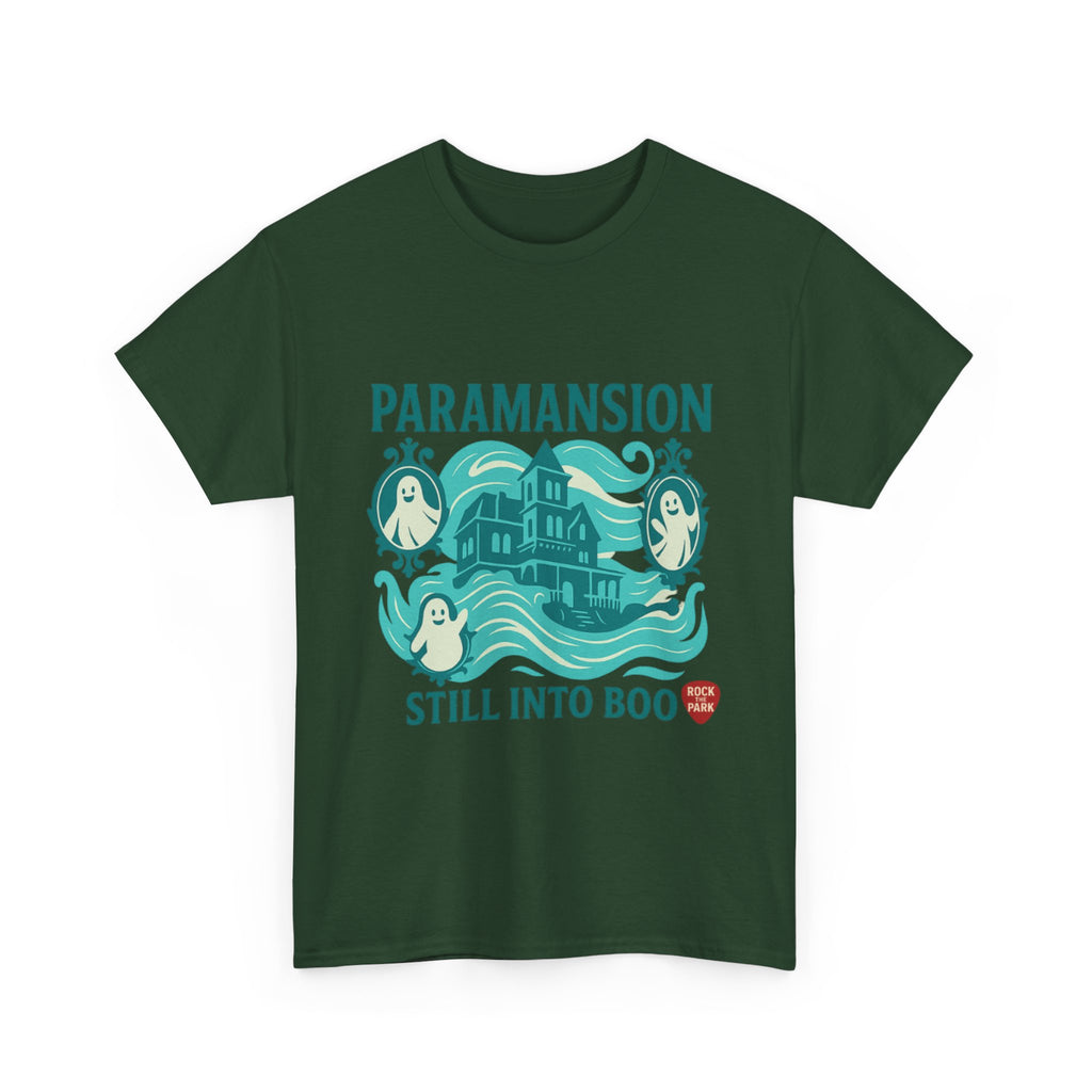 Paramansion Haunted House T‑Shirt — "Still Into Boo" Rock the Park