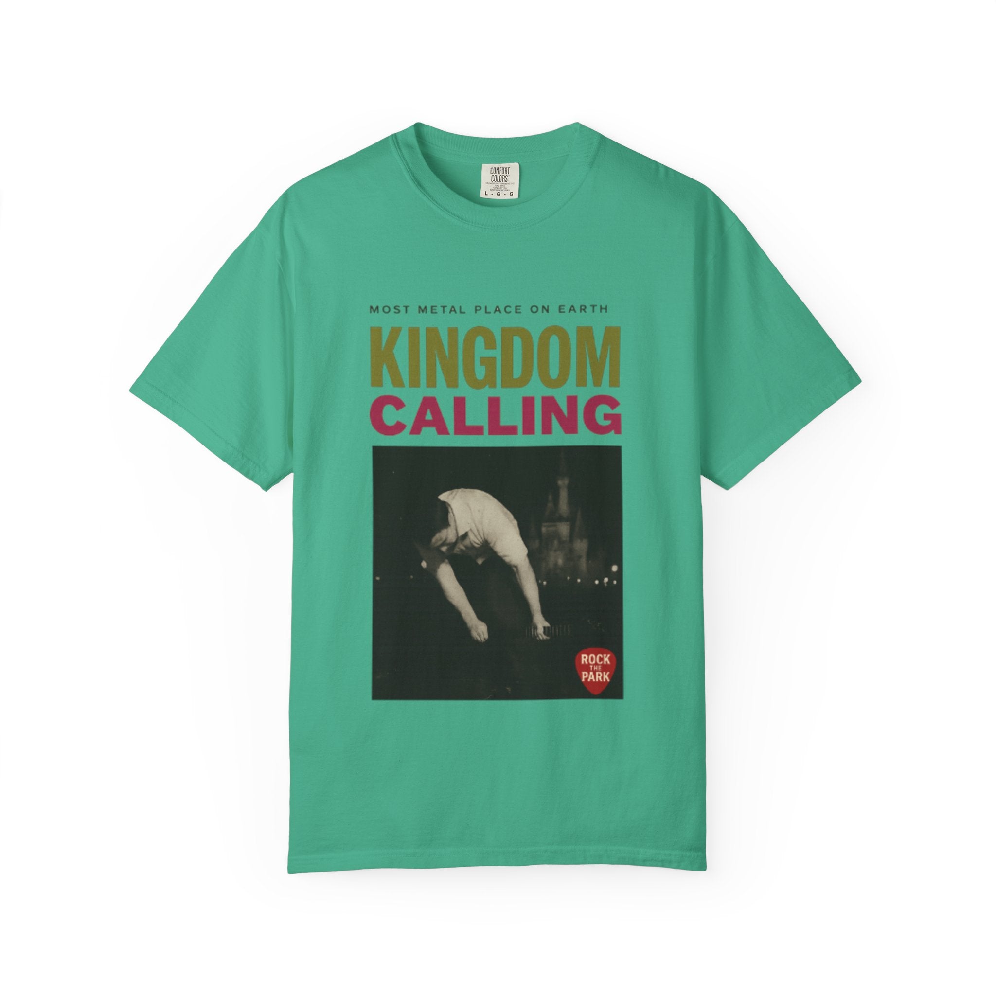 Kingdom Calling Graphic T-Shirt Rock the Park Most Metal Place on Earth